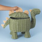 Cesto Dinossauro com Tampa Verde 60x45x29cm Oikos