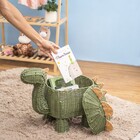 Cesto Dinossauro com Tampa Verde 60x45x29cm Oikos