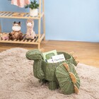 Cesto Dinossauro com Tampa Verde 60x45x29cm Oikos