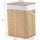 Cesto Em Bambu Premium Retangular 60cm Multiuso - Jolitex
