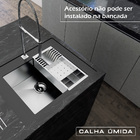 Cesto Escorredor Inox 3 Módulos Para Cuba Calha Úmida