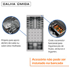 Cesto Escorredor Inox 3 Módulos Para Cuba Calha Úmida