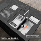 Cesto Escorredor Inox 3 Módulos Para Cuba Calha Úmida