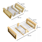 Cesto Escorredor Inox Cuba Ajustável De Pia Extensível Dourado