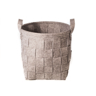Cesto Feltro Tramado Cinza 30x30x29  Yoi