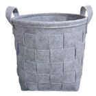 Cesto Feltro Tramado Cinza 30x30x29  Yoi