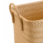 Cesto Fibra Bege Zigzag 10L 25x30x40cm Oikos