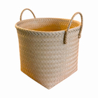 Cesto Fibra Bege Zigzag 10L 32x35x35cm Oikos