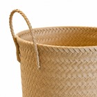 Cesto Fibra Bege Zigzag 10L 47x40x40cm Oikos