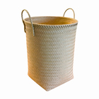 Cesto Fibra Bege Zigzag 10L 47x40x40cm Oikos