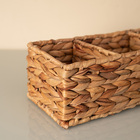 Cesto Organizador de Fibra Natural Retangular 15,5x11x36,5cm Oikos