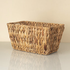 Cesto Organizador de Fibra Natural Retangular com Alças 23x20x38cm Oikos