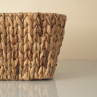 Cesto Organizador de Fibra Natural Oval com Alças 26x18x36cm Oikos