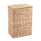 Cesto Organizador de Fibra Natural Retangular com Tampa 26x50x36cm Oikos