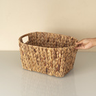 Cesto Organizador de Fibra Natural Oval com Alças 30x20x40cm Oikos