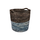 Cesto Fibra Natural Mar e Azul Mandala 29,5x29x29cm Floral Atlanta