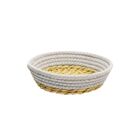 Cesto Fibra Natural Palha Com Forro Branco Lateral Algodão 19