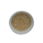 Cesto Fibra Natural Palha Com Forro Branco Lateral Algodão 19