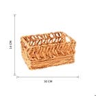 Cesto Fibra Natural Rattan 14x30x30cm Floral Atlanta