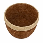 Cesto Fibra Natural Seagrass com Faixa Branca 10L 18x24x24cm Oikos