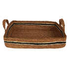 Cesto Fibra Natural Seagrass com Listra Preta 10L 8x24,5x36cm Oikos
