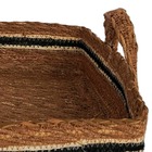 Cesto Fibra Natural Seagrass com Listra Preta 10L 8x245x36cm Oikos