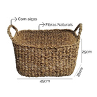 Cesto Fibras Naturais Seagrass Grande 45x35x25cm Natore Yoi