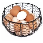 Cesto Galinha Porta Ovos Cerâmica Decorativo 12 Ovos Amarelo