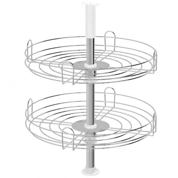 Cesto Giratório Para Armário Fruteira Ellite 50cm 2 Cestos Du