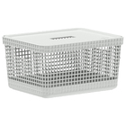 Cesto Grid Com Tampa 8 Litros Caixa Organizadora Escritório B