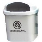 Cesto Individual Coleta Seletiva 40 L Para Poste Ou Parede Az