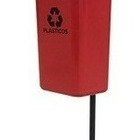 Cesto Individual Para Coleta Seletiva De 50 Litros Com Poste