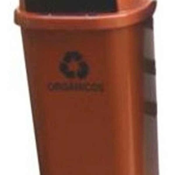 Cesto Individual Para Coleta Seletiva Marrom Sem Poste 50 L