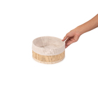 Cesto Lambri Madeira Off White 10L 23x23x10cm Oikos