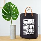 Cesto Laundry Em Lona Black Dublada