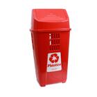 Cesto Lixeira Coleta Seletiva Lixo Com Tampa Basculante Conta