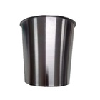 Cesto Lixeira De Embutir 3 Litros Inox Escovado E Alumínio