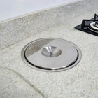 Cesto Lixeira De Embutir Pia 8 Litros Inox