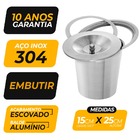 Cesto Lixeira Pia Cozinha Embutir 3 L Inox 304 Não Enferruja
