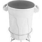 Cesto Lixeira Plástico Pedal Com Armação Em Aço 20 Litros Ver