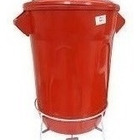 Cesto Lixeira Plástico Pedal Com Armação Em Aço 60 Litros