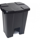 Cesto Lixeira Quadrada Plastica Com Pedal 25 Litros Preto