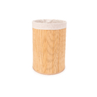 Cesto Madeira Natural Redondo 10L 34x34x50cm Oikos