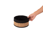 Cesto Madeira Preto Lambri Vila 10L 10x23x23cm Oikos