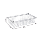 Cesto de Metal Aço Cromado para Linha Line Aramada 14x60x35cm 50kg Spaceo