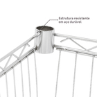 Cesto de Metal Aço Cromado para Linha Line Aramada 15x90x45cm 50kg Spaceo