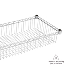 Cesto de Metal Aço Cromado para Linha Line Aramada 15x90x45cm 50kg Spaceo