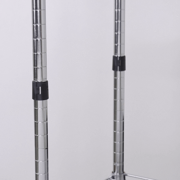 Cesto Cromado para Estante Line Aramada 15x90x45cm, da Spaceo