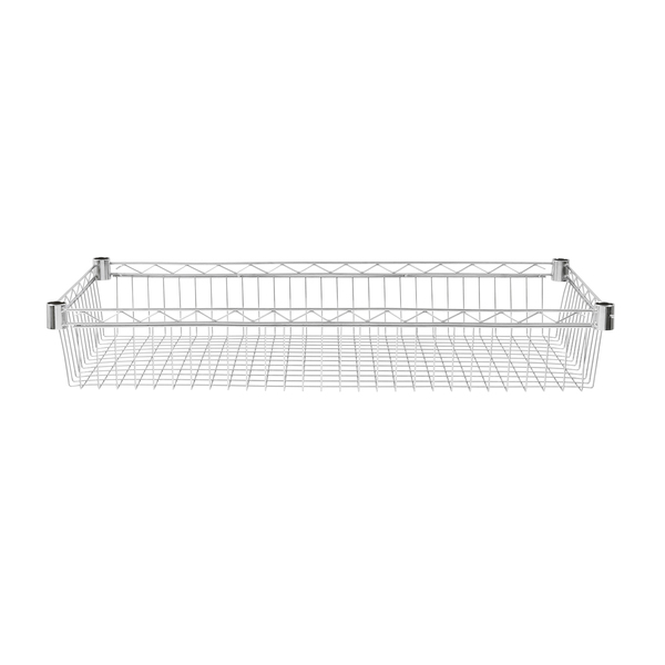 Cesto de Metal Aço Cromado para Linha Line Aramada 15x90x45cm 50kg Spaceo