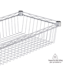 Cesto de Metal Aço Cromado para Linha Line Aramada 5,2x90x35cm 50kg Spaceo